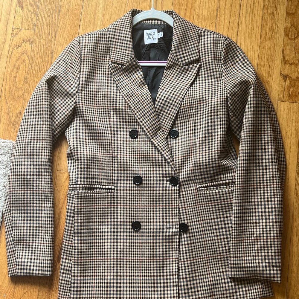 Princess Polly Brown Blazer Tailored Suit Jacket